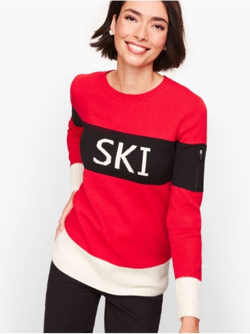 Talbots Colorblock 'SKI' Sweater - Picture 3 of 12